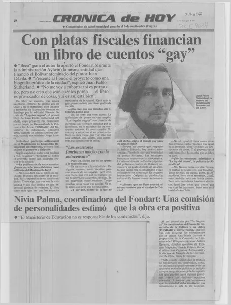 Con platas fiscales financian un libro de cuentos "gay"  [artículo].