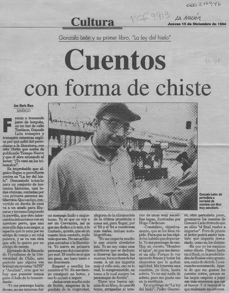 Cuentos con forma de chiste  [artículo] Ana María Risco.