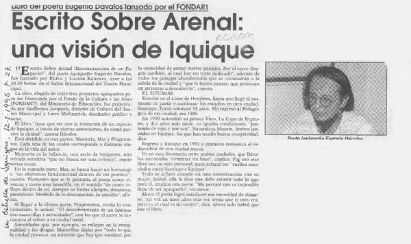 Escrito sobre arenal, una visión de Iquique  [artículo].