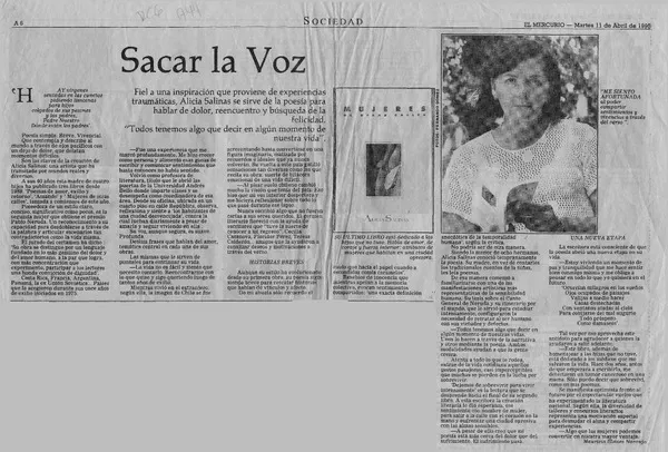 Sacar la voz  [artículo] Mauricio Illanes Naranjo.