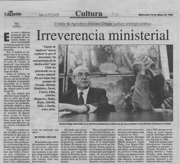 Irreverencia ministerial  [artículo].