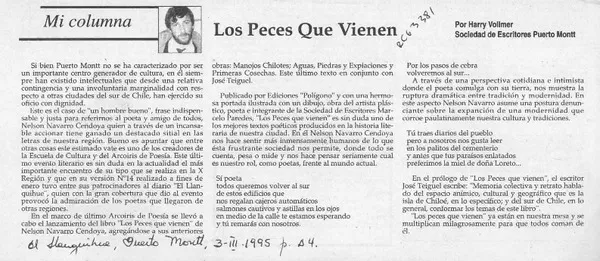 Los peces que vienen  [artículo] Harry Vollmer.