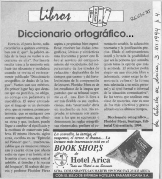 Diccionario ortográfico  [artículo].