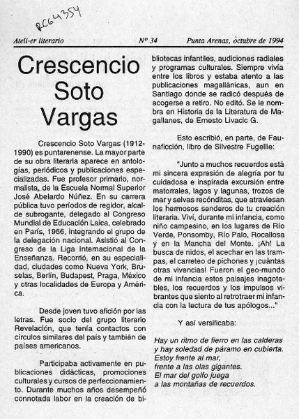 Crescencio Soto Vargas  [artículo].