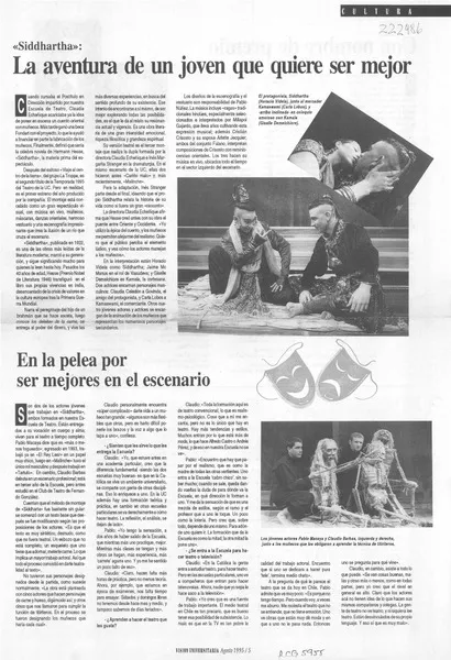 La Aventura de un joven que quiere ser mejor  [artículo].