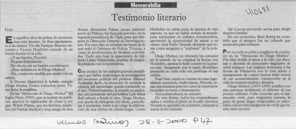 Testimonio literario  [artículo] Filebo