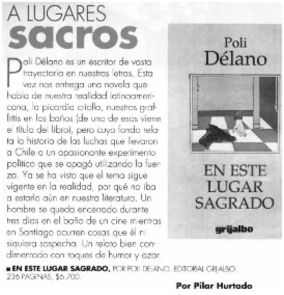 A lugares sacros  [artículo] Pilar Hurtado