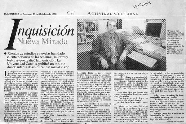 Inquisición nueva mirada  [artículo] Alejandra Gajardo