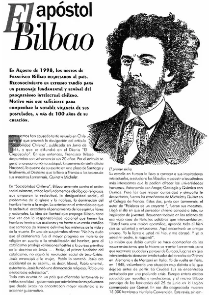 El apóstol Bilbao  [artículo] Paulina Berríos <y> Francisco Marín