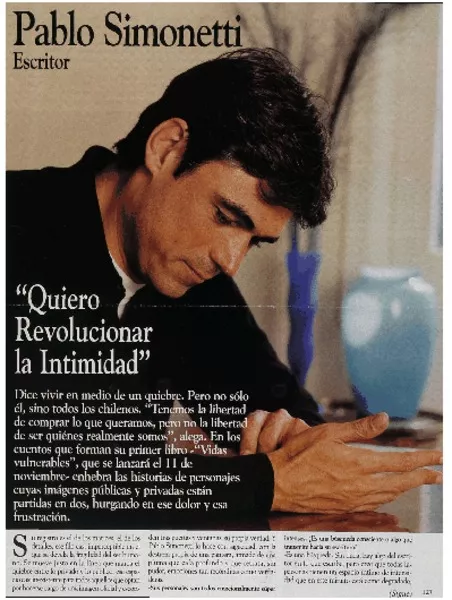 "Quiero revolucionar la intimidad"  [artículo] Alejandra Parada Escribano