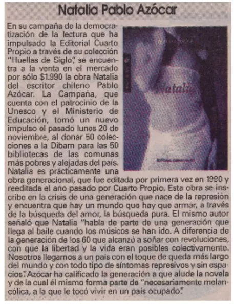 Natalia, Pablo Azócar  [artículo]