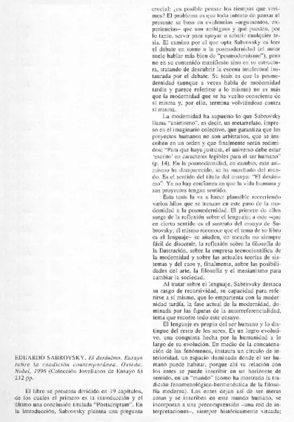 El desánimo  [artículo] Sergio Silva G.