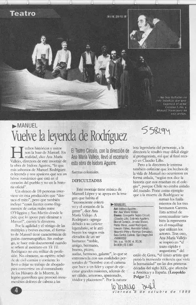 Vuelve la leyenda de Rodríguez  [artículo] Leopoldo Pulgar I.