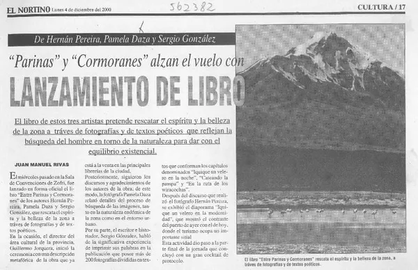 Lanzamiento de libro  [artículo] Juan Manuel Rivas