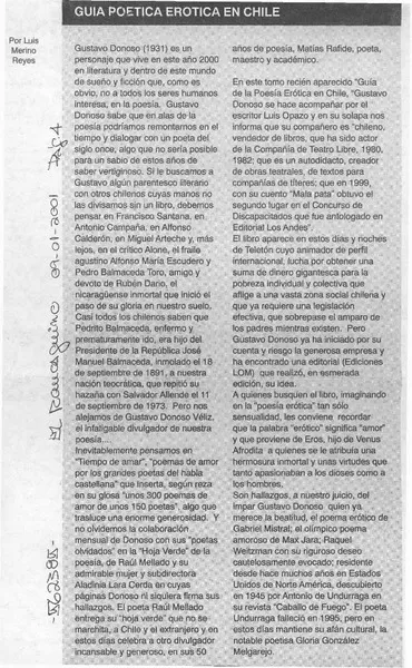 Guía poética erótica en Chile  [artículo] Luis Merino Reyes