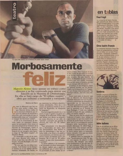 Morbosamente feliz  [artículo] Marcela de Pablo