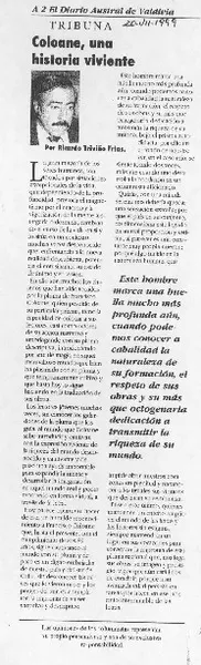 Coloane, una historia viviente  [artículo] Ricardo Triviño Frías