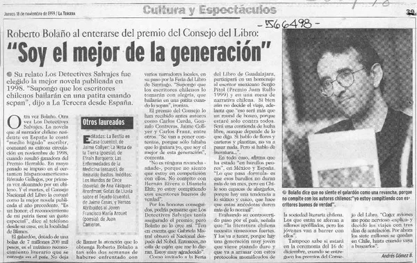 Soy el mejor de la generación  [artículo]