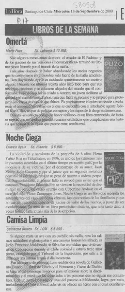 Libros de la semana  [artículo]