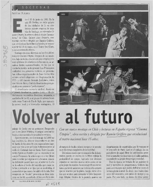 Volver al futuro  [artículo] Rodrigo Miranda