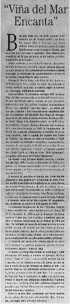 "Viña del Mar encanta"  [artículo] Hugo Rolando Cortés