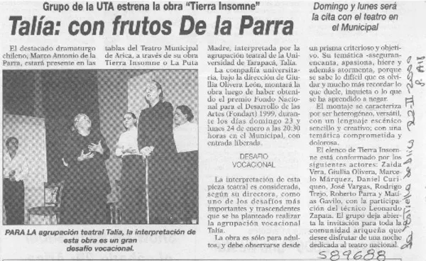 Talía, con frutos De la Parra  [artículo]
