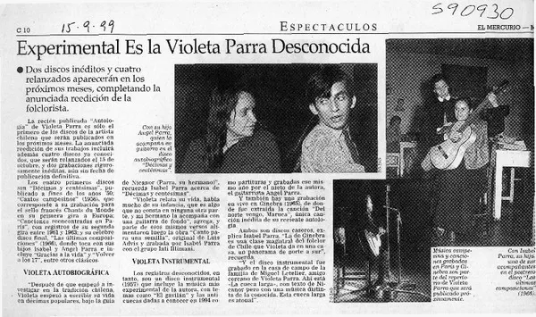 Experimental es la Violeta Parra desconocida  [artículo].