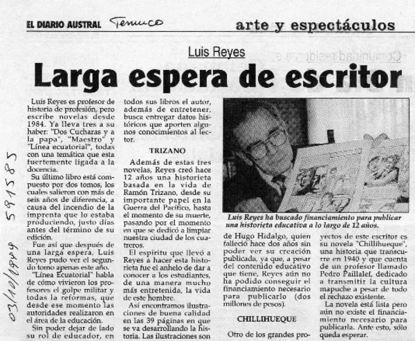 Larga espera de escritor  [artículo]