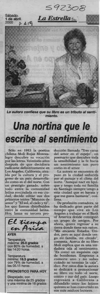 Una nortina que le escribe al sentimiento  [artículo]