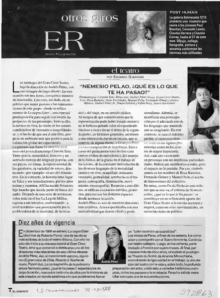 Nemesio pelao, ¿qué es lo que te ha pasao?  [artículo] Eduardo Guerrero
