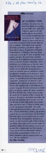 Mi querido papá  [artículo] Pilar Hurtado