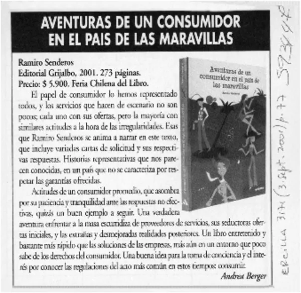 Aventuras de un consumidor en el país de las maravillas  [artículo] Andrea Berger