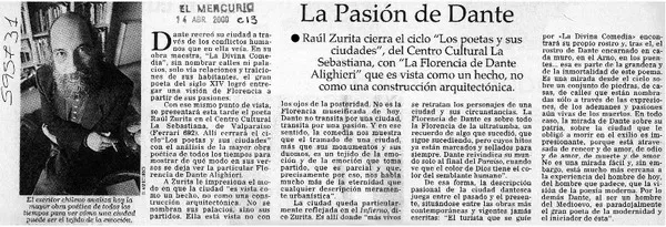 La pasión de Dante  [artículo]