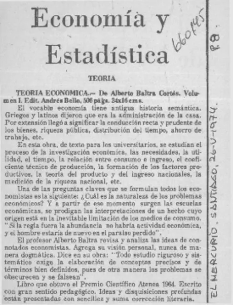 Economía y estadística.  [artículo]