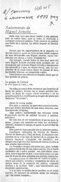 Autorretrato de Miguel Arteche.  [artículo]