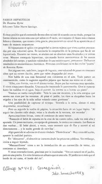 Paseos hipnoticos.  [artículo]
