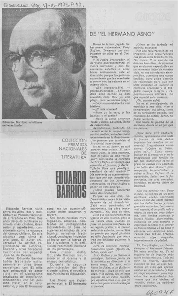 Eduardo Barrios.  [artículo]
