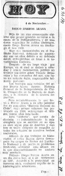 Diego Barros Arana  [artículo] Fap.