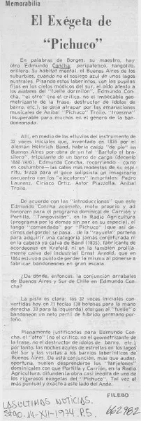 El exégeta de "Pichuco"  [artículo] Filebo.
