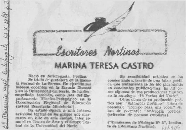 Marina Teresa Castro.  [artículo]