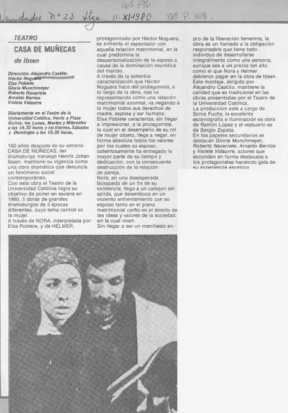 Casa de muñecas de Ibsen.  [artículo]
