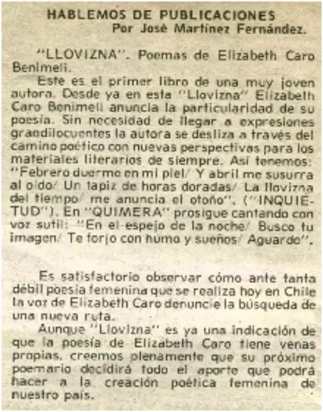 Hablemos de publicaciones  [artículo] José Martínez Fernández.
