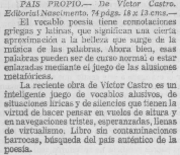 País propio.  [artículo]