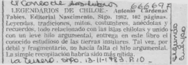 Legendarios de Chiloé.  [artículo]