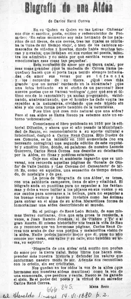 Biografía de una aldea  [artículo] Mesa Seco.
