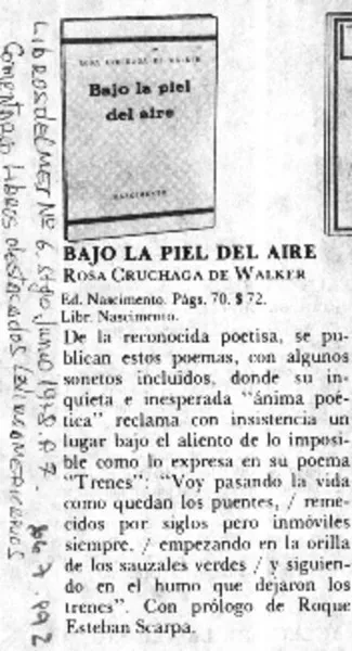 Bajo la piel del aire.  [artículo]