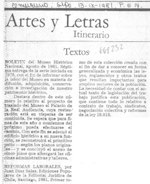 Artes y letras  [artículo]