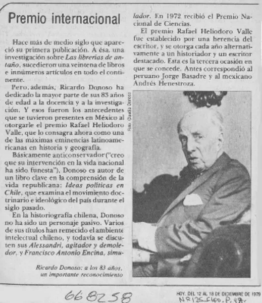 Premio internacional  [artículo]