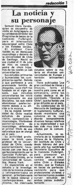 La Noticia y su personaje.  [artículo]