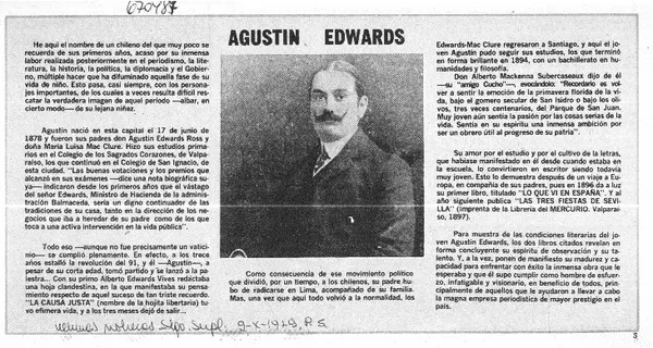 Agustín Edwards.  [artículo]